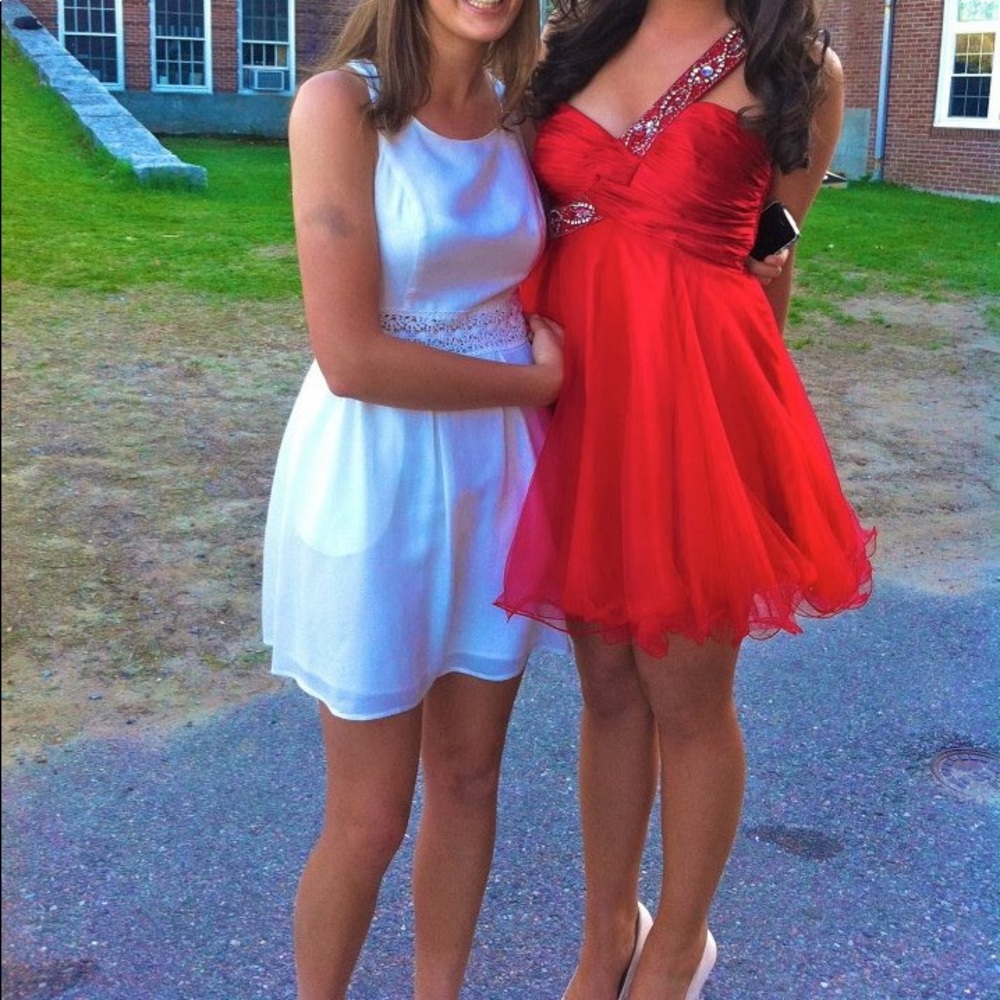 Red cocktail dress